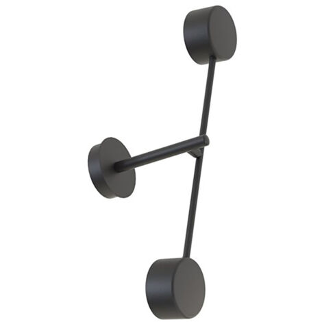 Applique Moderna Giove Acciaio Nero 2 Luci Gx53 Ip20 (1/3)