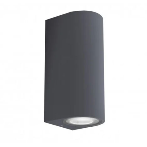 Applique Esterno Moderna Harper Alluminio Nero 2 Luci Gu10 Ip54 (1/2)