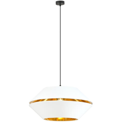 Sospensione Contemporanea 1 Luce Bellerofonte In Metallo Bianco E Oro (1/5)