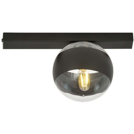 Plafoniera Moderna Giapeto Acciaio Nero 1 Luce E14 Ip20 (1/5)