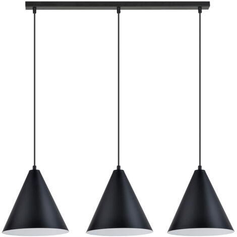 Sospensione Nordica Ninhursag 3 Luci In Acciaio Nero (1/4)