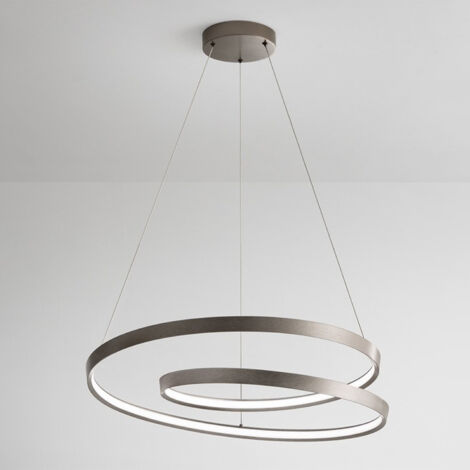Sospensione Moderna Ritmo Metallo Grigio Led 55W Dimmerabile Ip20 (1/2)
