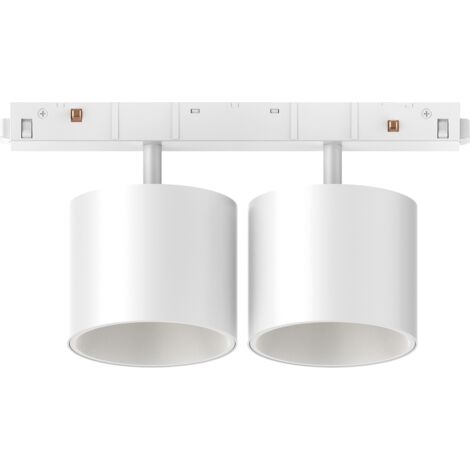 Ideal Lux Faretto moderno EGO 2 luci LED integrato bianco metallo