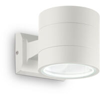 Applique Moderna Snif Round Alluminio Bianco 1 Luce G9 3W 3000K Luce Calda