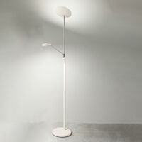Piantana Moderna Miranda Metallo Bianco Acrilico Led 28W 3000K