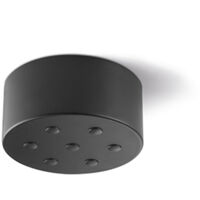 Rosone Multicavo 7 Fori In Metallo Nero Opaco D12Cm