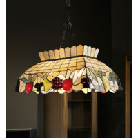 Lampadario Tiffany Vetro Multicolor 2 Luci E27 Piccolo