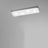Plafoniera Moderna Pixel Metallo Bianco Acrilico 4 Luci Gx53