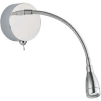 Searchlight - Lampada da parete a LED orientabile per quadri cromata