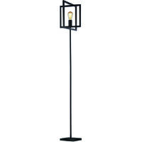 Piantana Industrial-Nordico Plaza Acciaio Nero 1 Luce E27