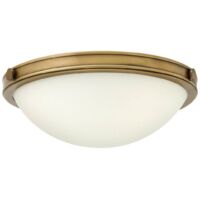 Elstead Collier - Plafoniera piccola a filo soffitto a 2 luci in ottone, attacco E27