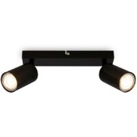 Faretto da soffitto Briloner, orientabile, On/Off tramite interruttore a parete, nero