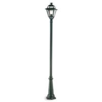 Palo Da Esterno Contemporaneo 241Cm Elegance Alluminio E Vetro Grigio 1 Luce E27