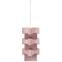 Sospensione Moderna Building Polilux ® Pink Metal E Metallo Cromo 1 Luce E27