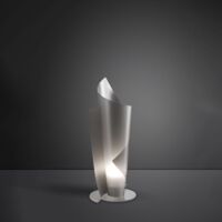 Lampada da tavolo in Polilux VELA Argento diametro 27 x h70 cm