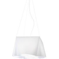 Lampadario a sospensione cinque luci luci WANDA in Polilux Bianco diametro 59x h31 cm