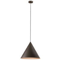 Sospensione Minimal Iconic Metallo Grigio Marrone 1 Luce E27 Ip20 D40