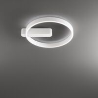 Plafoniera Moderna Off Metallo Bianco Led 52W Dimmerabile Ip20