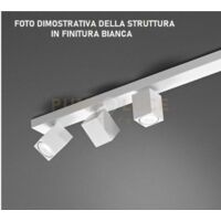 Plafoniera Oddy in alluminio colore bianco 3 faretti attacco GU10 orientabili