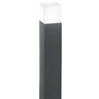 Paletto Esterno Moderno Tower Alluminio Antracite 1 Luce E27 Ip54 H60