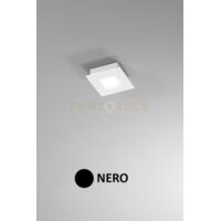 Plafoniera 1 luce PIXEL in metallo verniciato nero Attacco GX53 da 15cm