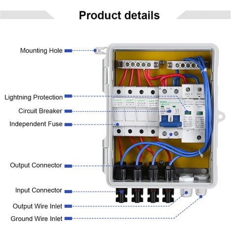 Eco Worthy String Pv Solar Combiner Box Converge The Input A Pv