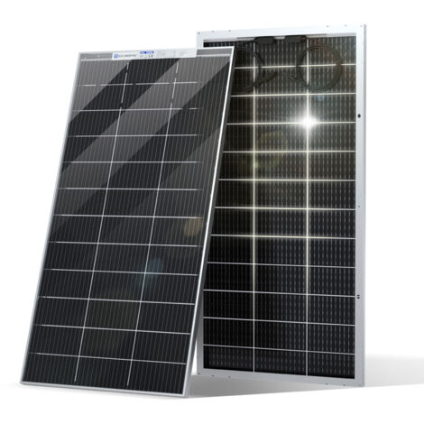 [NEVER USED] ECO-WORTHY 195W 12V Monocrystalline Bifacial Solar Panel Class Battery Charge for Caravan Home Off Grid