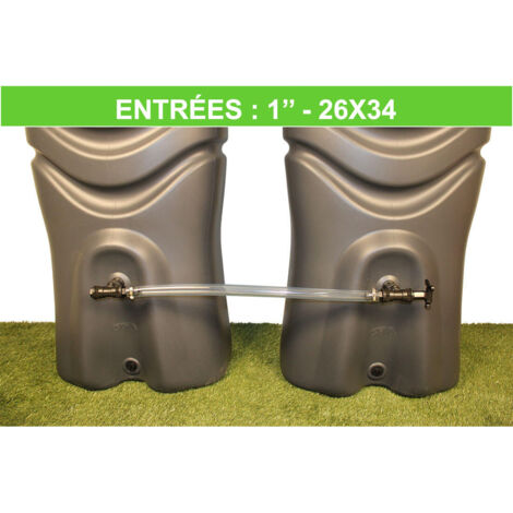 Kit de raccordement souple pour récupérateurs d'eau de pluie (filetage 1'' - 26x34) (1/5)