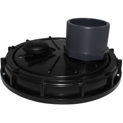 Couvercle diamètre 220 mm avec prise PVC droite 75/90 et évent (1/2)