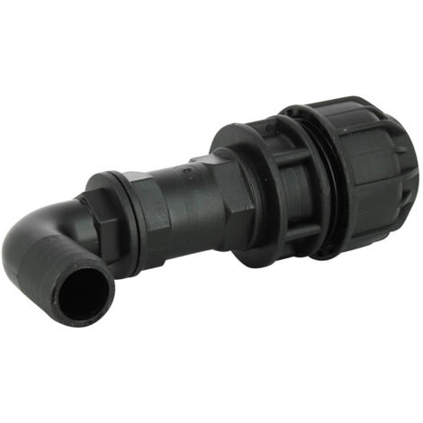Raccord coudé cannelé 25 mm - kit couplage cuve (1/3)