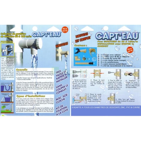 Kit Collecteur Eau de Pluie CAPT'EAU - Gris