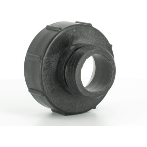 Multicuves – Adaptateur femelle S100X8 – Mâle S60X6 – Pour cuves 1000L – Polypropylène – Fixation directe sur vanne