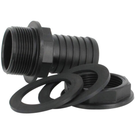 Multicuves – Trop-plein cuve eau 1000L – Embout droit Ø 40 mm – Mâle 1''1/2 pas du gaz – Polypropylène pour cuves IBC