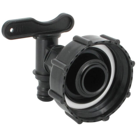 Raccord Robinet Cuve Eau Multicuves - Filetage S60X6 | Sortie Gardena 15mm - Pour Cuve 1000L