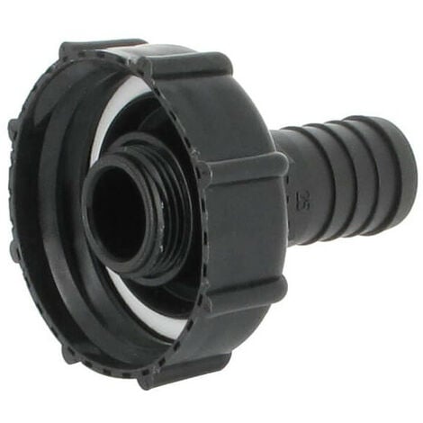 Raccord S60X6 cuve eau - Embout droit Diamètre 25 mm