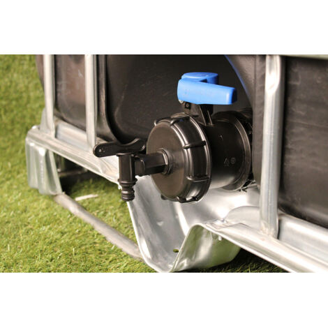 Raccord Cuve IBC 1000 L S100×8 – Robinet + Embout Gardena Pour Récupérateur Eau Pluie