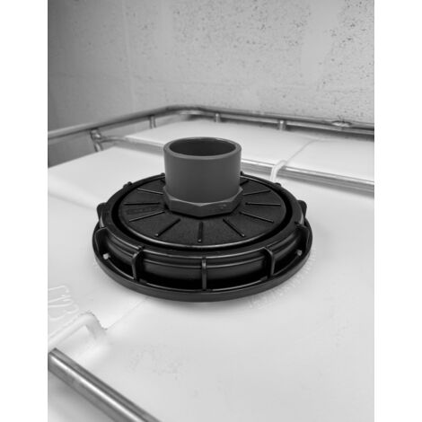 Couvercle De Cuve Eau 1000L Avec Prise PVC - Diamètre 220 Mm, Sortie 75/90 Mm