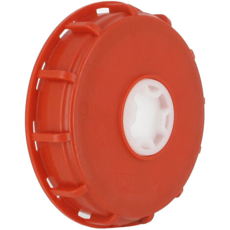 Couvercle de cuve à eau 1000 L – Diamètre 150 mm – Bonde 2'' – PEHD rouge pour étanchéité parfaite – Non adapté cuves enterrées – Schutz