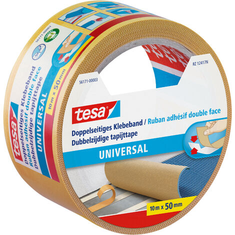 tesa® doppelseitiges Klebeband universal beidseitiges Montageklebeband  Verlegeband stark klebend 10m x 50mm