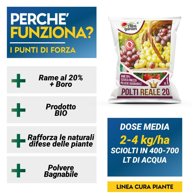 Fungicida Per Piante Poltiglia 20% Bio Bordolese Verderame Vite