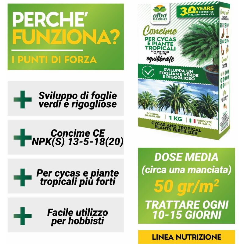 Concime granulare per Agrumi e Cycas, Concime Bio