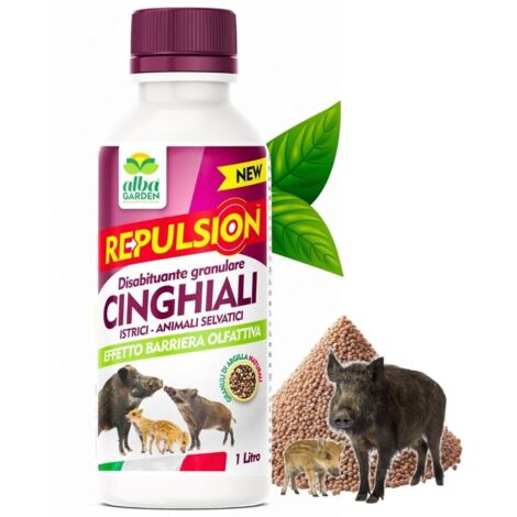 Disabituante Repellente Cinghiali Granulare Barriera Olfattiva Naturale per Allontanare Animali Selvatici Molesti x 1 Lt