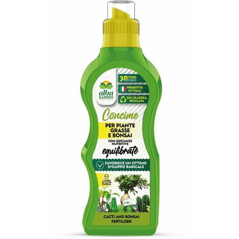 Concime Liquido Concentrato per Piante Grasse E Bonsai Nutriente con Potassio Azoto e Fosforo x 500 g (1/5)