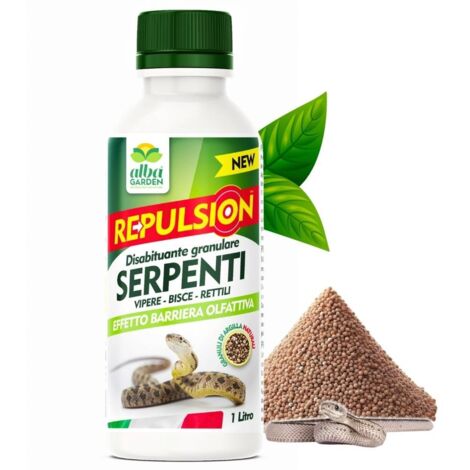 Disabituante Repellente Barriera per Serpenti Dissuasore Naturale per Vipere Bisce Rettili Granulare x 1 Lt