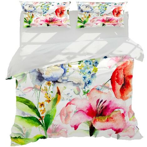 Housse de Couette à fleur en Coton Bio pour lit bébé