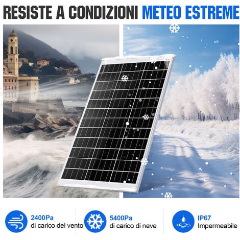 ECO-WORTHY Kit pannello solare da 240 W con regolatore di carica 30 A per kit fotovoltaico fuori rete per auto da casa