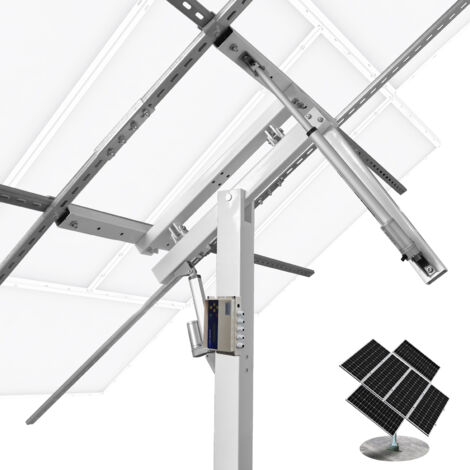 ECO-WORTHY Solar panel Soporte para panel solar con sistema de seguimiento de dos ejes, 40% de aumento del rendimiento, kit completo de seguidor solar, para patio/granja/campo