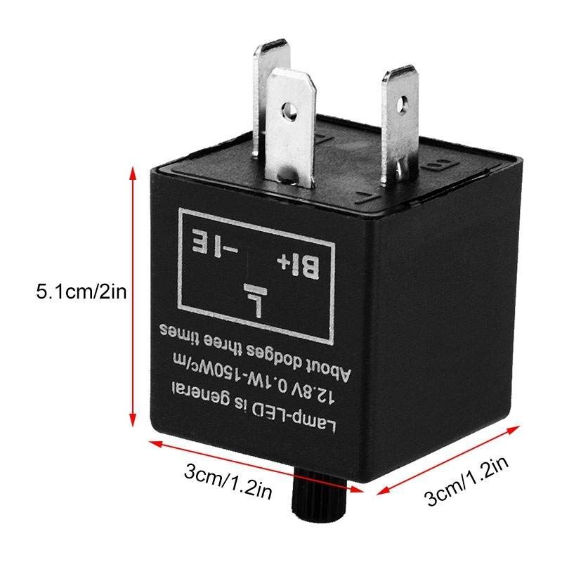 Relais De Clignotant Électronique 3 Broches LED DC 12V - 88 Fois/min