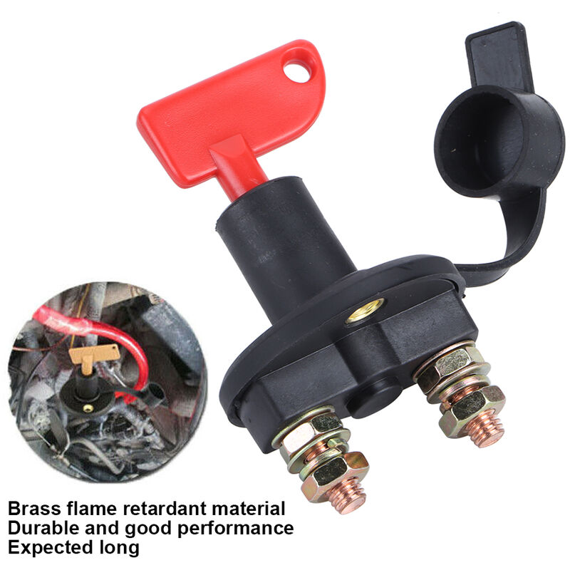 Interrupteur De Coupure Batterie 12V - 125A Continu, 500A Instantané - Pour Voiture, Camping-car, Bateau - Rouge/noir