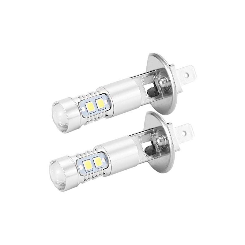 2pcs Voiture Phare H1 100W LED DRL Ampoule 12-24V 20-SMD 6000K Conduite  Lampe De